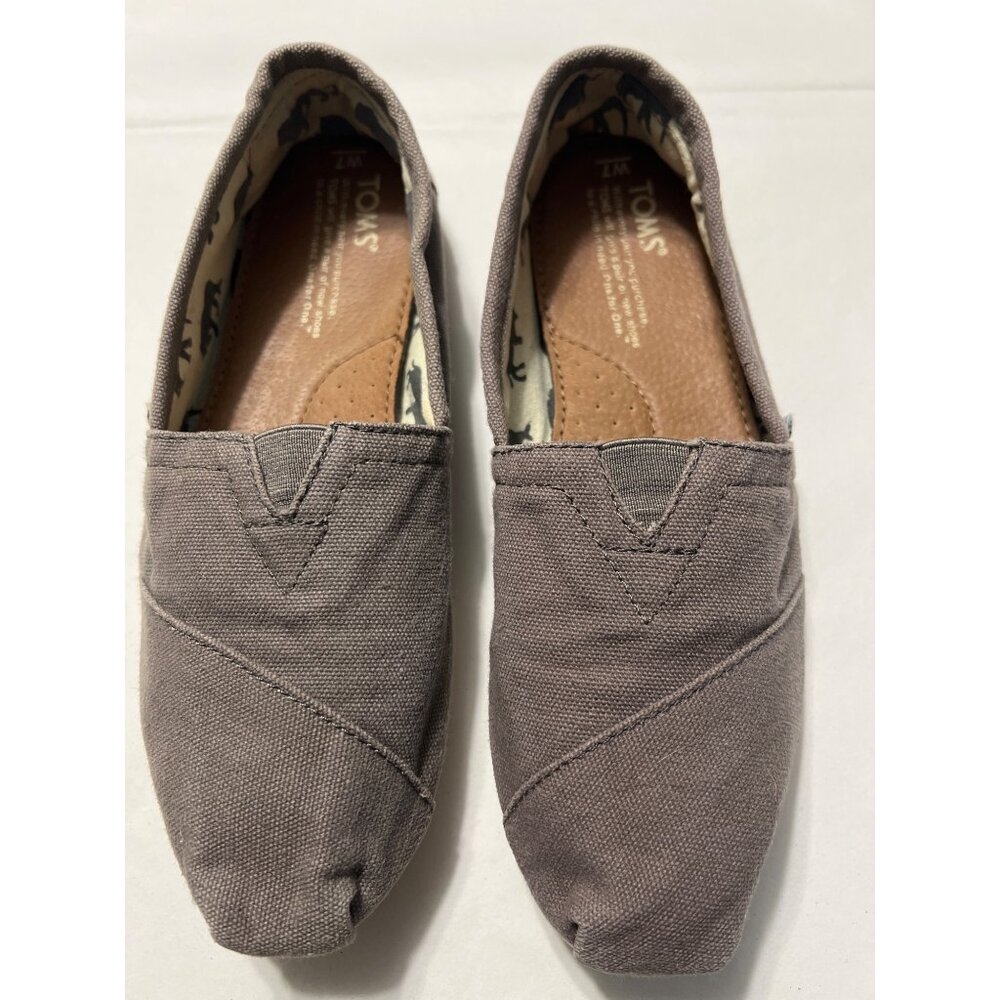 Bundle TOMS Womens Slip-On Flats Red & Khaki Size 7 Canvas - Picture 8 of 13